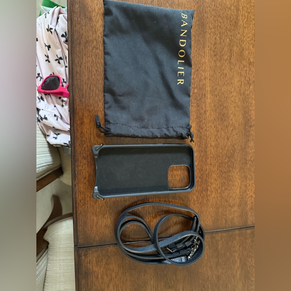 Bandolier Black Phone Case with Strap